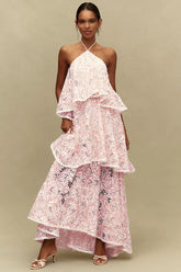 Elliatt Valencia Tiered Halter Gown