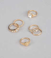 Effortless Shine Rhinestone Ring Set