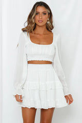 On Screen Skirt White
