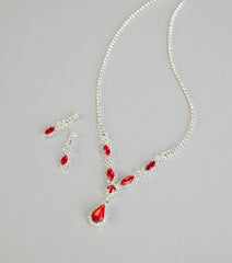 Regal Glow Necklace And Earrings Set