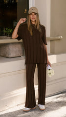 Bayu Knit Pants - Brown