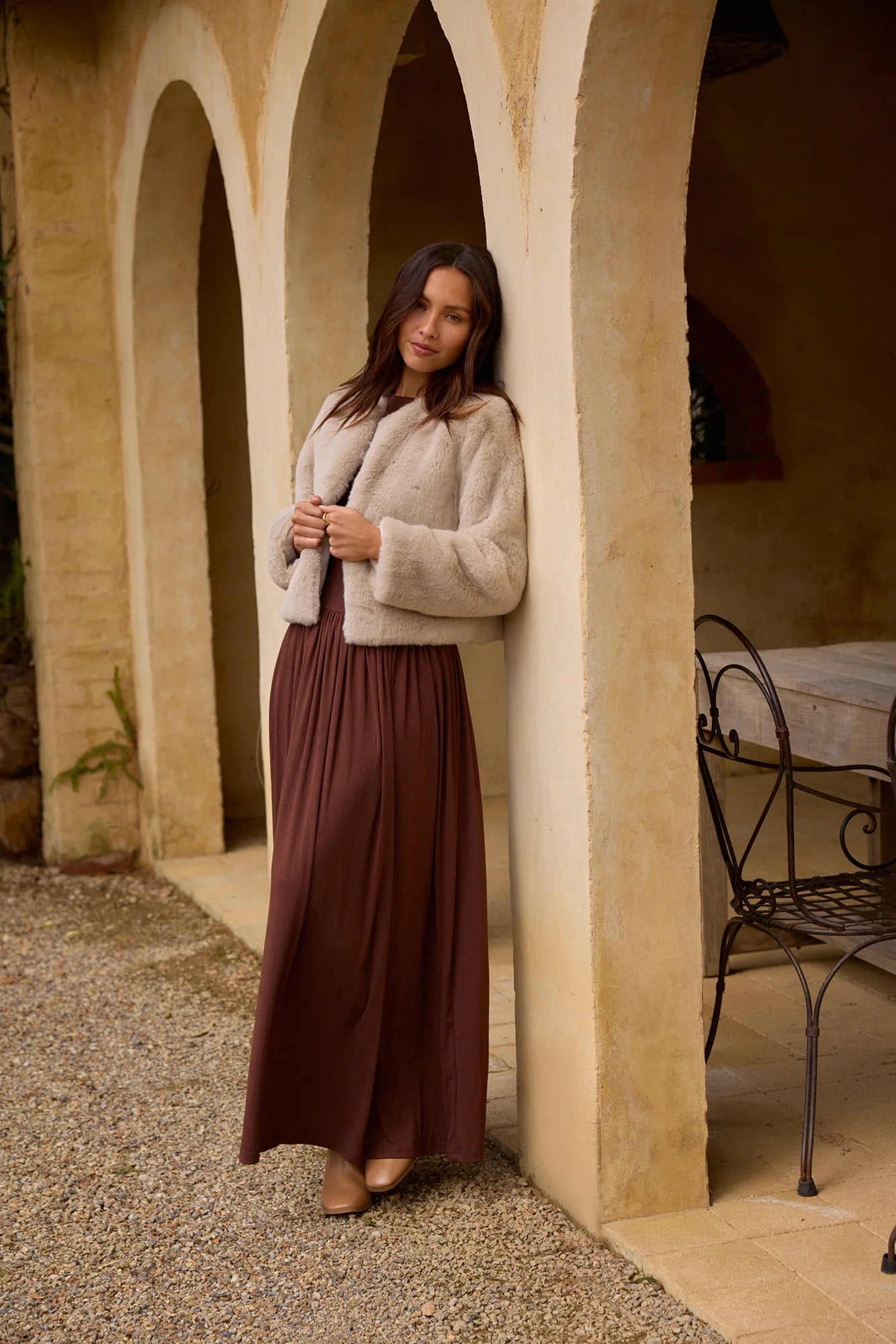 Nalla Maxi Dress Brown