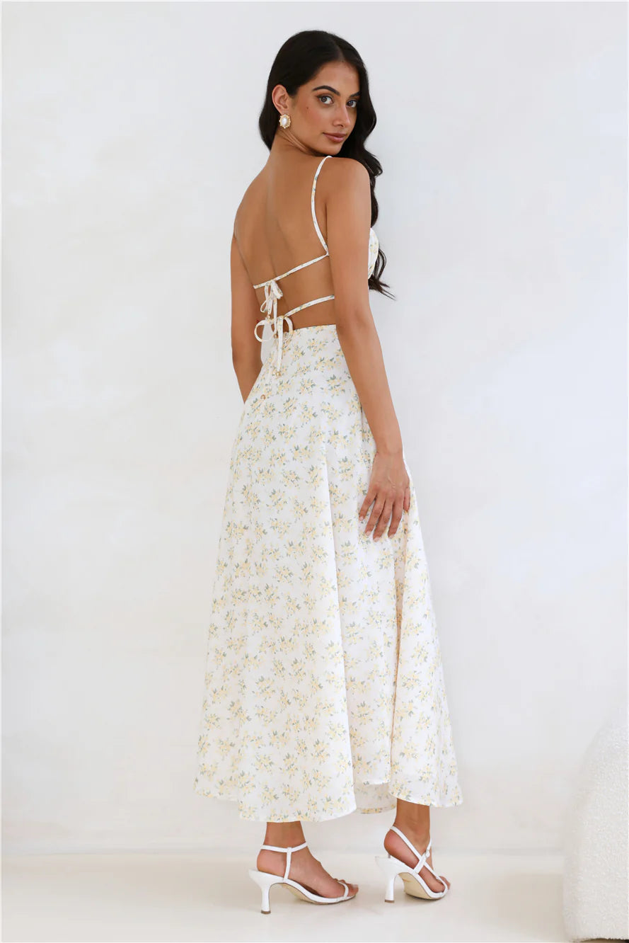 Orchid Kiss Maxi Dress Yellow