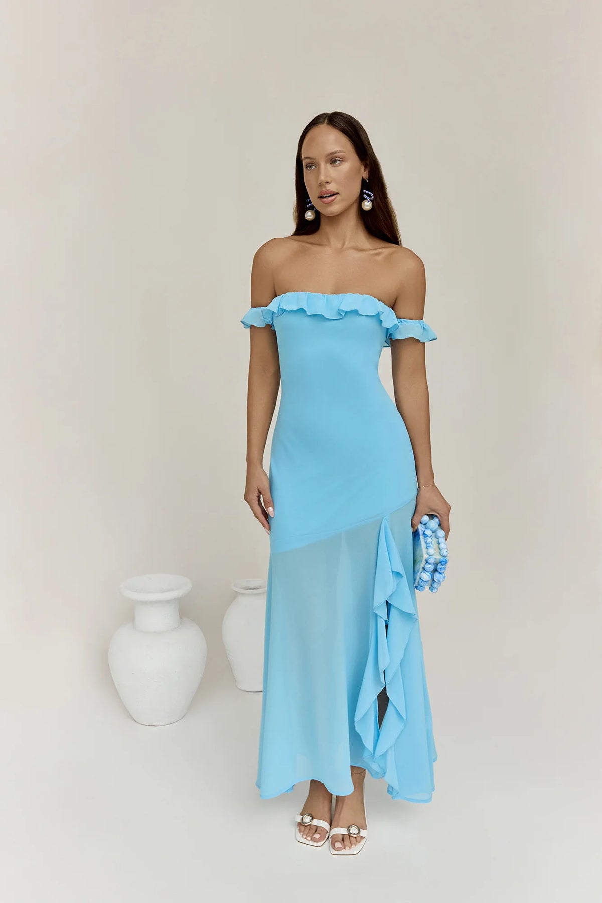 Chasing Waves Maxi Dress Blue