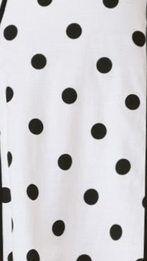 Eliana Mini Dress - White/Black Polka