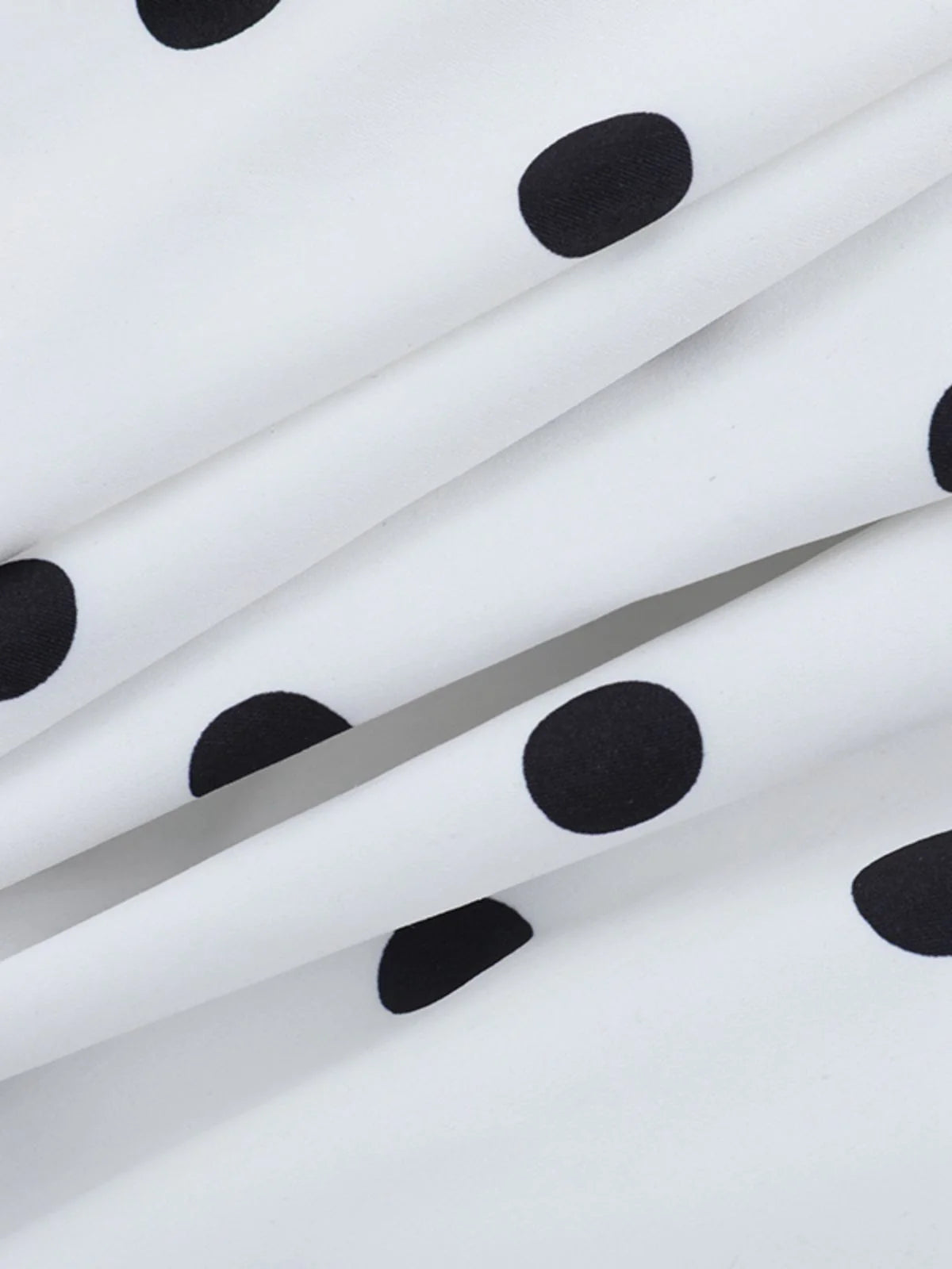 White 1960s Polka Dots Halter Tutu Dress
